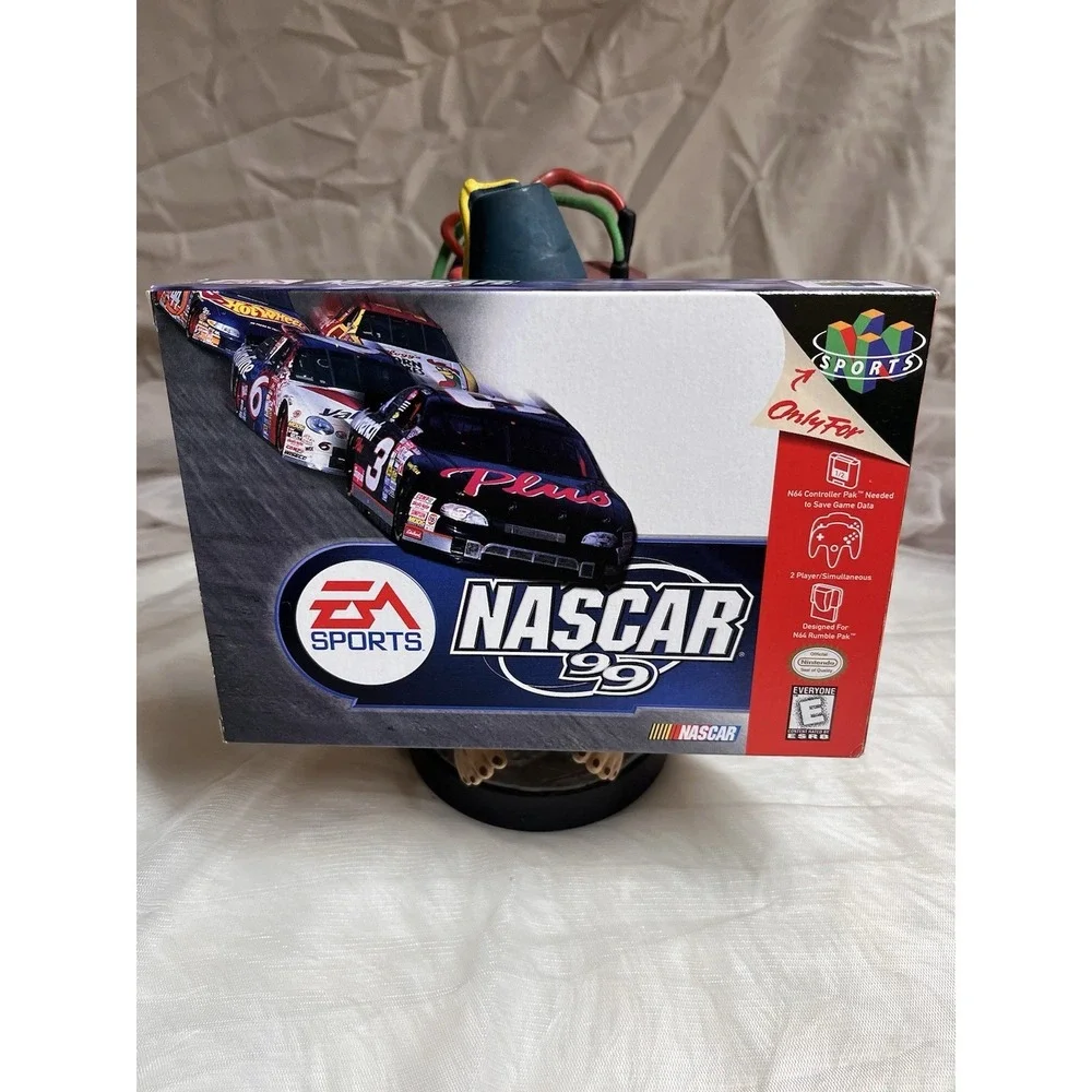 N64 NASCAR 99 Complete Mint Tested Working W Manuals Inserts‎ Box